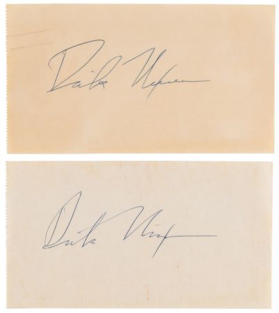Lot #90 Richard Nixon (4) Items - Two Signatures, Parker 'Bill Signer' Pen, and Bronze Medal - Image 2