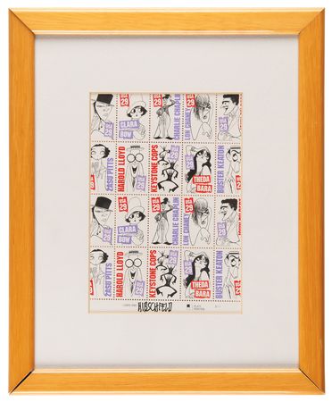 Lot #444 Al Hirschfeld Signed Stamp Block - Image 1