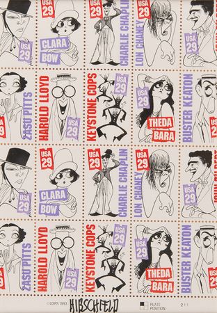 Lot #444 Al Hirschfeld Signed Stamp Block - Image 2