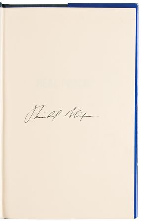 Lot #91 Richard Nixon Signed Book - Real Peace: A Strategy for the West - Image 4