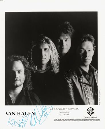 Lot #616 Eddie Van Halen Signed Photograph - Image 1