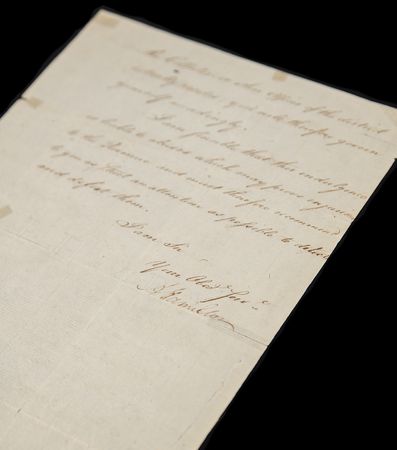 Lot #141 Alexander Hamilton Letter Signed as Treasury Secretary on Customs Collection - Image 1
