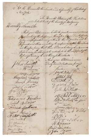 Lot #374 Friedrich von Steuben Signed Petition to the New York Legislature - Image 1