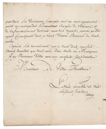 Lot #340 Charles Henri Hector, Count of Estaing Revolutionary War?Dated Letter Signed on 