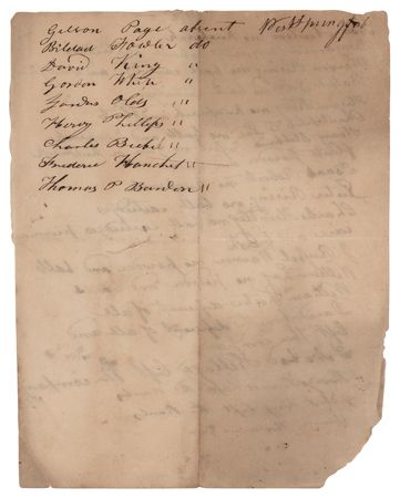 Lot #351 Minute Men: Roster and Equipment Shortage List (c. 1774) - Image 2