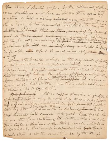 Lot #273 [King George III] Baptist Noel Turner Autograph Draft Proposal for Settling the American Colonies (c. 1775) - Image 3