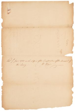 Lot #152 King George III Revolutionary War-Dated Document Signed, Ordering Payment to Resupply Cornwallis's Troops in the Carolinas (1781) - Image 4