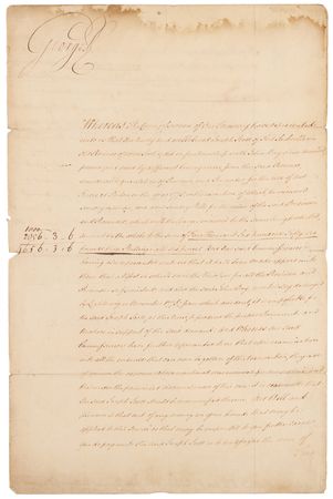 Lot #153 King George III Revolutionary War-Dated Document Signed, Ordering Payment for 