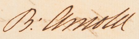 Lot #267 Benedict Arnold Autograph Letter Signed (c. 1785), Disparaging the 