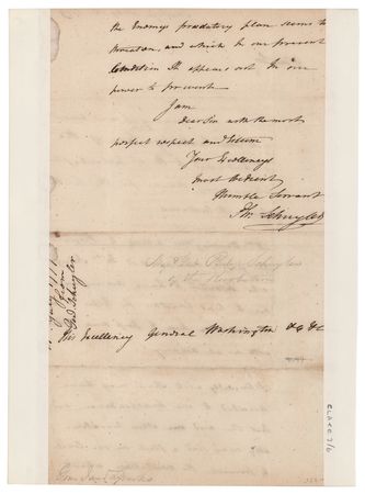 Lot #276 Philip Schuyler Revolutionary War-Dated Autograph Letter Signed to George Washington (1779): 