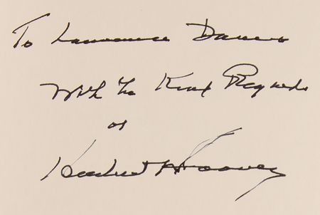 Lot #67 Herbert Hoover Signed Book - An American Epic: Famine in Forty-Five Nations, Vol. 3 - Image 2