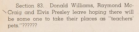 Lot #595 Elvis Presley Signed 1953 Humes High School - 