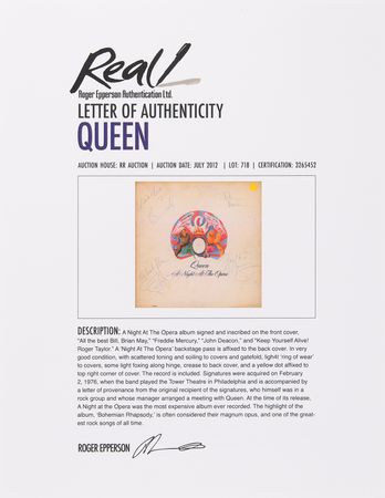 Lot #502 Queen Signed Album - A Night at the Opera - Image 7