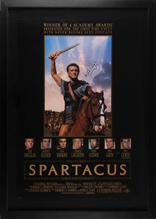 Lot #680 Kirk Douglas Signed Poster - Spartacus (27˝ x 40˝) - Image 1