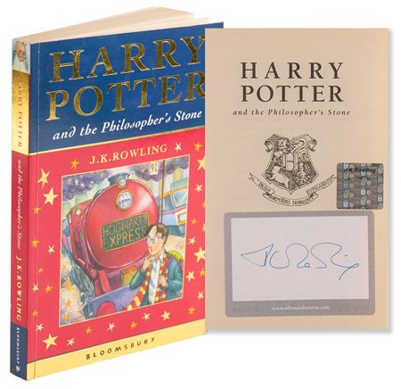 Lot #477 J. K. Rowling Signed Book - Harry Potter and the Philosopher's Stone (A Donation for the Black Saturday Bushfires) - Image 1