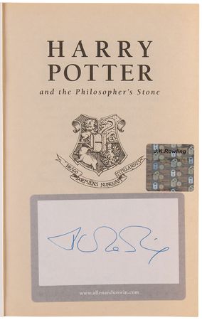 Lot #477 J. K. Rowling Signed Book - Harry Potter and the Philosopher's Stone (A Donation for the Black Saturday Bushfires) - Image 4