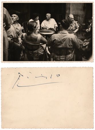 Lot #434 Pablo Picasso Signed Photograph (ca. 1954, Ceret, France) - Image 1