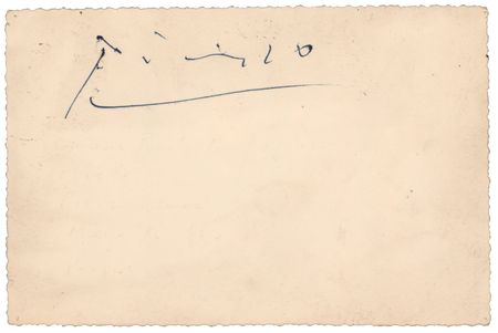 Lot #434 Pablo Picasso Signed Photograph (ca. 1954, Ceret, France) - Image 2