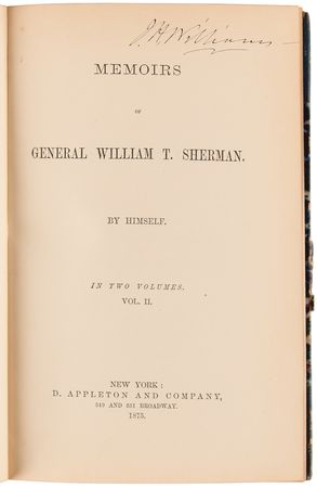 Lot #370 William T. Sherman Signature in Memoirs of General Sherman (2 Vols.) - Image 5