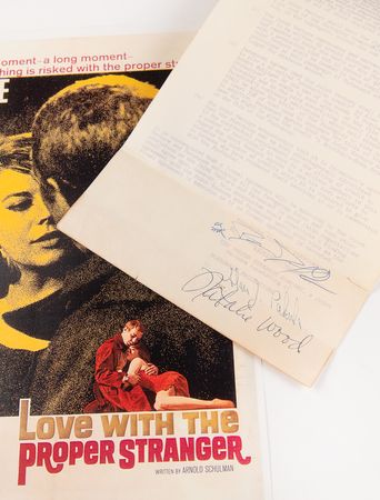 Lot #766 Natalie Wood Signed Movie Contract for Love with the Proper Stranger - Image 1