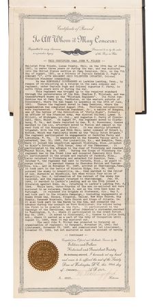 Lot #279 Civil War: John W. Wilbur Diary and Letter Collection with Vicksburg Battlefield Relic and Allen & Wheelock 'Pepperbox’ Revolver - 