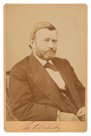Lot #31 U. S. Grant Signed Cabinet Photograph by Alexander Gardner - Image 1