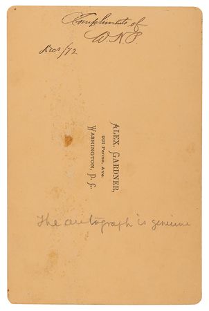 Lot #31 U. S. Grant Signed Cabinet Photograph by Alexander Gardner - Image 3