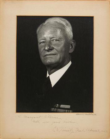 Lot #358 Chester Nimitz Oversized Signed Photograph - Image 1