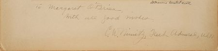 Lot #358 Chester Nimitz Oversized Signed Photograph - Image 2
