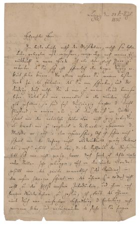 Lot #482 Felix Mendelssohn-Bartholdy Autograph Letter Signed to a Young Composer - 