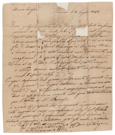 Lot #483 Niccolo Paganini Letter Signed in Support of a Celebrated Italian Cellist - “I shall write in advance to awaken the interest of music lovers to hear you” - Image 1