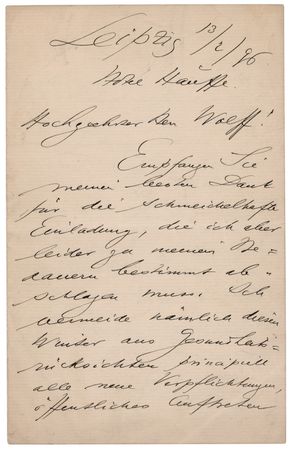 Lot #509 Edvard Grieg Autograph Letter Signed - Image 1