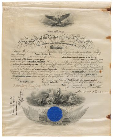 Lot #108 Theodore Roosevelt Document Signed as President - Image 2