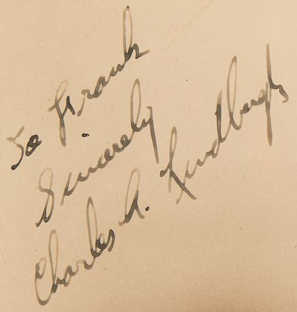 Lot #382 Charles Lindbergh Signed Photograph of the 'Spirit of St. Louis' - Image 2