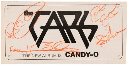 Lot #553 The Cars Signed 'Candy-O' Promotional