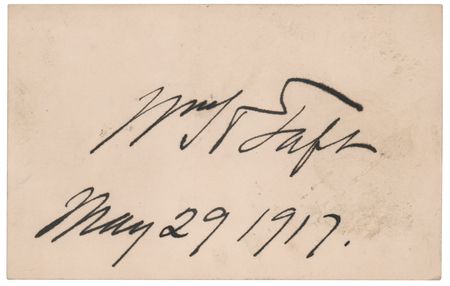 Lot #113 William H. Taft Signature