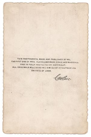 Lot #47 Grover and Frances Cleveland (2) Signed Cabinet Photographs by C. M. Bell - Image 2