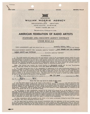 Lot #650 Abbott and Costello Document Signed - Image 2