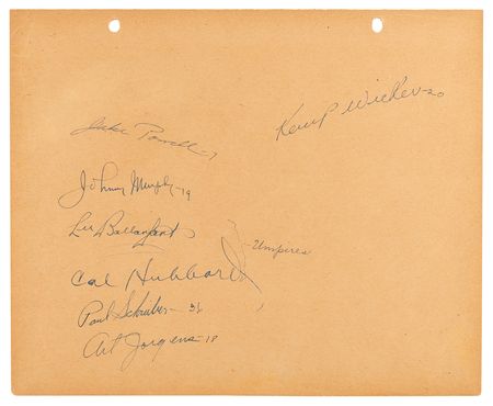 Lot #770 Lou Gehrig Large 1938 Signature with (30+) Autographs of NY Yankees and St. Louis Cardinals Players and Coaches - Image 6