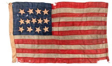 Lot #305 13 Star American Flag Small Boat Ensign, 19th Century - Image 1