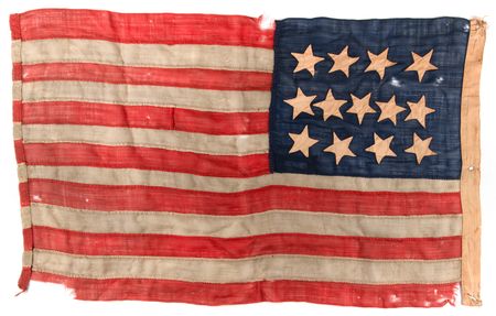 Lot #305 13 Star American Flag Small Boat Ensign, 19th Century - Image 2