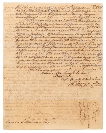 Lot #1 George Washington Autograph Letter Signed on the 'Asgill Affair,' Denying Psychological Torture of a British Prisoner of War Chosen by Lottery for Retaliatory Execution, by “erecting a [gallows] before his prison window” - Image 6
