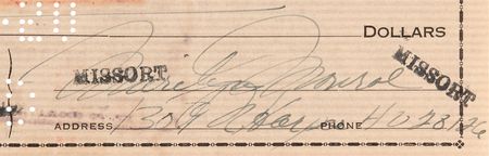 Lot #649 Marilyn Monroe Signed Check to Columbia Pictures Hair Stylist Helen Hunt (1950) - Image 2