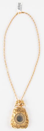 Lot #25 Abraham Lincoln and Hannibal Hamlin 1860 Presidential Campaign Ferrotype Button with 22K Gold Pendant - Image 4