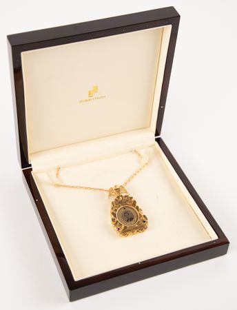 Lot #25 Abraham Lincoln and Hannibal Hamlin 1860 Presidential Campaign Ferrotype Button with 22K Gold Pendant - Image 8