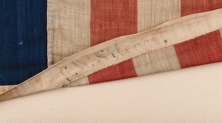 Lot #311 Civil War: United States Union 34-Star Flag (46˝ x 23˝) Carried by Private Thomas E. Silence of the 9th Missouri State Militia Cavalry Regiment - Image 3