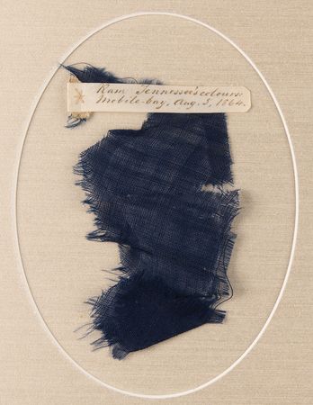 Lot #306 Civil War: CSS Tennessee Captured Flag Fragment with Original Photograph of the Seized Confederate Ram - Image 2