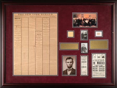Lot #28 Abraham Lincoln: Hair Strands and Towel Used to Staunch the Flow of Blood at Ford's Theater - Image 1