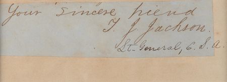 Lot #282 Thomas J. 'Stonewall' Jackson Signature - Image 2
