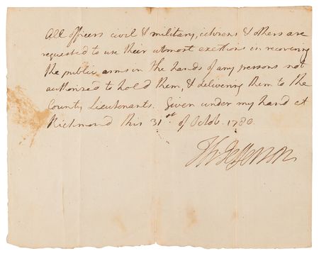 Lot #13 Thomas Jefferson Revolutionary War-Dated Autograph Document Signed on 
